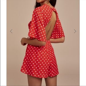 Finders keepers Rosie play suit; polka dot romper